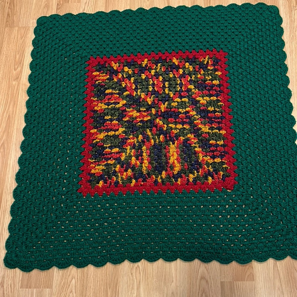 Small Handmade Crocheted Leg Coverlet/Afghan